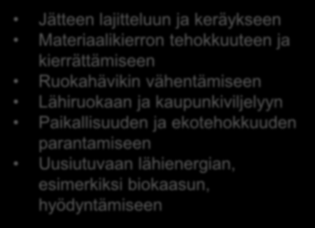 Lähiruokaan ja kaupunkiviljelyyn Paikallisuuden ja