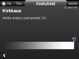 0 Poista historiatiedot Valitut parametrit näkyvät kuten seuraavassa kuvassa. Nuolikuvake kertoo, että paremetri linkittyy "Asetukset"-valikkoon ja toimii pikavalintana nopeita asetuksia varten. 1.
