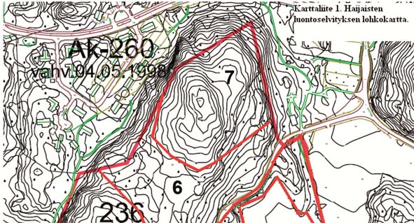 Luontoselvityksen lohkorajat 4.1.6.2 Maisemaselvitys Suunnittelualueesta on ympäristöviraston maankäyttöosastolla laadittu maisemaanalyysi.
