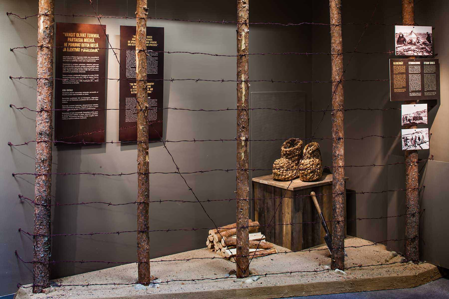 the prisoners were swarthy bearded men... - prison camps Vangit olivat tummia... / finnish The prisoners were.