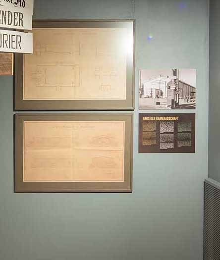 ) HAUS DER KAMERADSCHAFT (right side) 1 photo, A3 1 panel, A3 Also drawings of HdK, they are not touring with the exhibition.