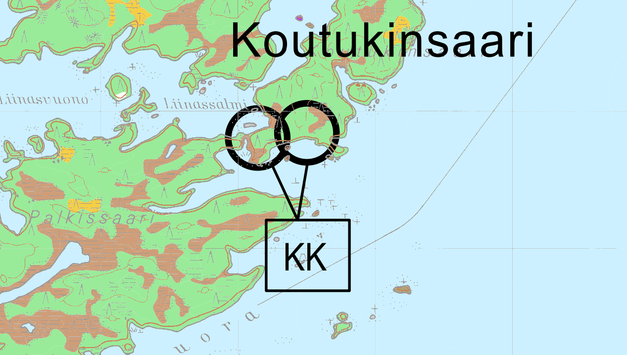 Kuva 2. Metsähallituksen Pikku Pääsaareen esittämä uusi tukikohdan paikka. > Kasvillisuus rakennettavalta alueelta tuhoutuu, eli vaikutuksia kohdistuu Natura-luontotyyppiin luonnonmetsät.