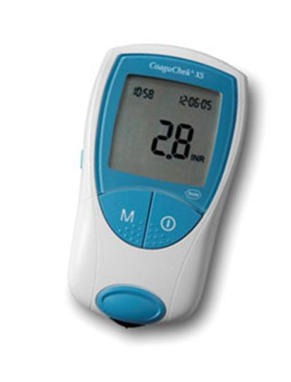 Roche CoaguChek XS Testin periaate tromboplastiiniajan sähkökemiallinen mittaus mitataan
