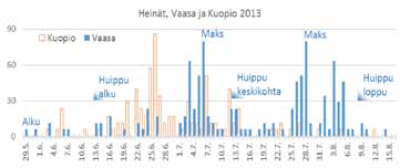 Pujo Pujo siitepölykausi on aina rikkonainen sateiden takia.
