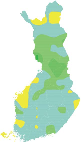 Tammikuun 13 lämpötila- ja sadekartat yli -6-7...-6-8...-7-9...-8 -...-9-11...- alle -11 yli 3 2...3 1...2...1-1... -2.