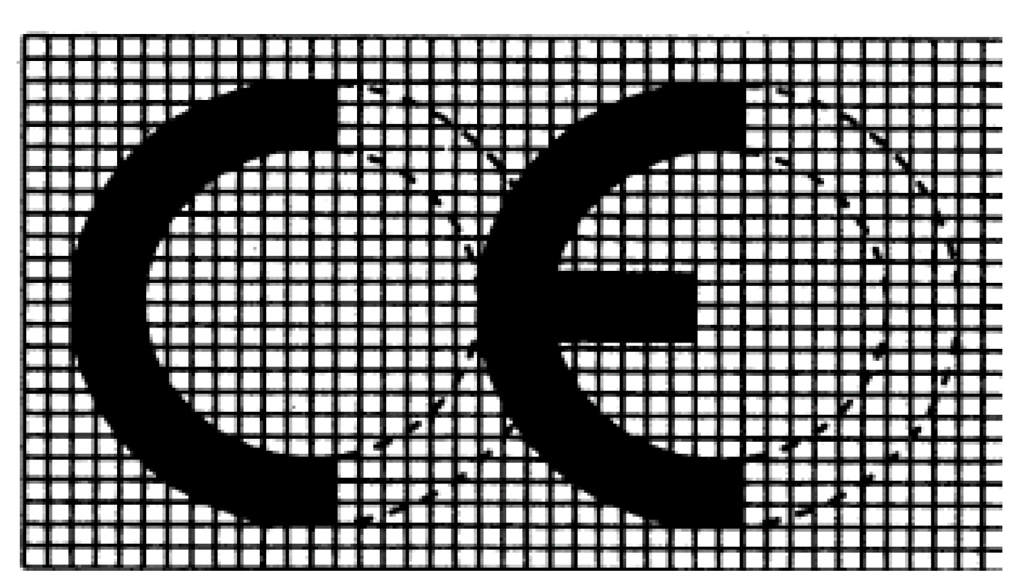 LIITE V CE-VAATIMUSTENMUKAISUUSMERKINTÄ 1. CE-merkintä koostuu kirjaimista "CE" seuraavalla tavalla graafisesti esitettyinä: 2.