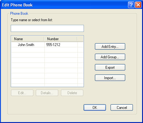 2. Valitse Add Recipients from Phone Book (Lisää vastaanottajat puhelinluettelosta) - valintaikkunassa Edit Phone Book (Muokkaa puhelinluetteloa).