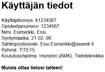 27 Taulukko 2. Vetuma-vastausten yleiset parametrit.
