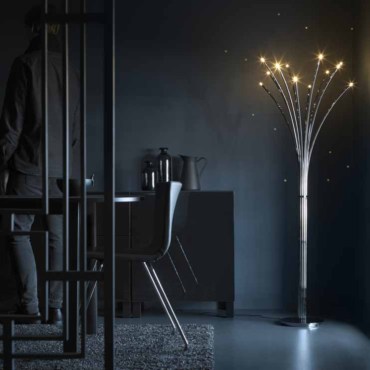 IKEA-UUTISKIRJE /HELMIKUU 2017 / 53 PH140660 HOVNÄS-LATTIAVALAISIN Säkenöivä valaistus lisää huoneeseen runsaasti tunnelmaa.