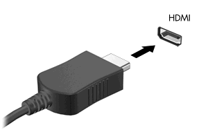 Kun haluat liittää video- tai äänilaitteen HDMI-porttiin, toimi seuraavasti: 1. Liitä HDMI-kaapelin toinen pää tietokoneen HDMI-porttiin. 2.