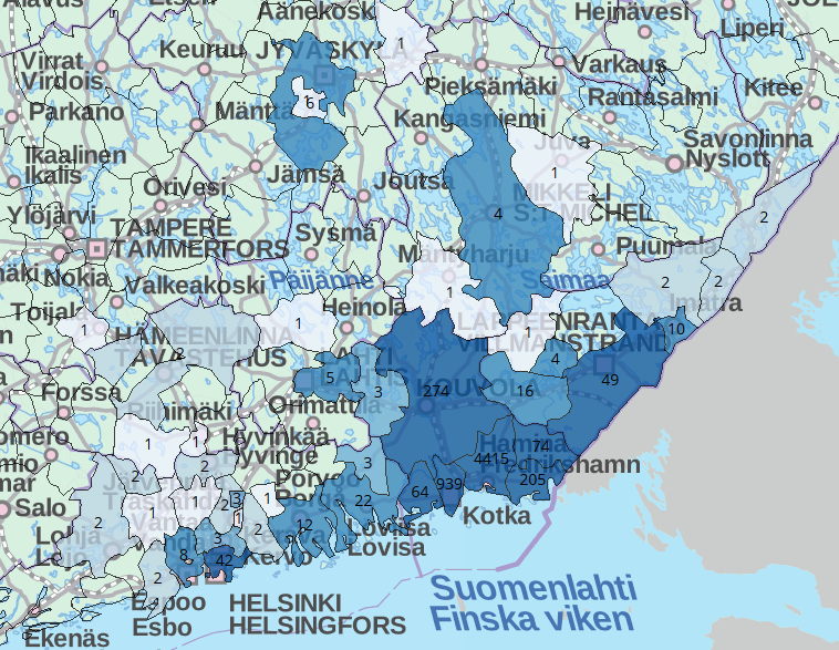 Haminaan pendelöivät 2014