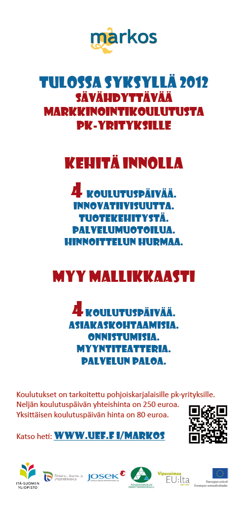 Karjalan Messuille tehty esite markos- BLOGISTA POIMITTUA Kaksi peräkkäistä asiakasta, kaksi aivan erilaista tyyppiä.