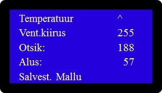 PID otsiku temperatuuri optimeerimise parameeter. Nendega sätitakse keskseadme sisend PWMsagedusele, et sobitada otsikule iseloomuliku temperatuurikõvera ja elektrienergia funktsioone. Ära muuda!