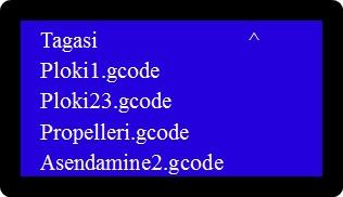 Peavalik Peamenyy minge tagasi peamenüüsse Valmistada minge valmistada menüüsse Kontrollida minge kontrollmenüüsse Failihaldus kui olete sisetanud kaardi, siis saate faile sirvida Vahetage malukaart