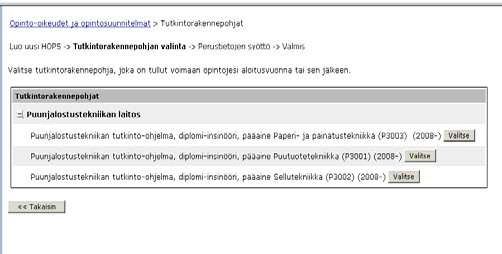 Mikäli et tässä vaiheessa halua valmistumisvuottasi arvioida, voit jättää sen vielä tekemättä.