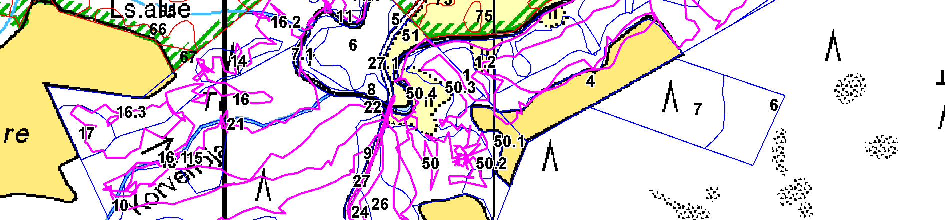 sinisellä viivalla, YSA-alueen