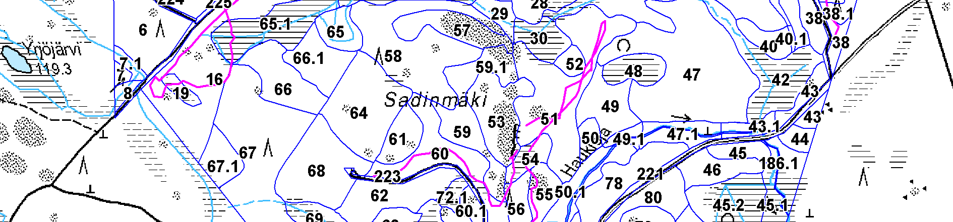 Kuvioita tutkittiin kuitenkin sen verran, että voitiin todeta, ettei niillä esiinny ravinteisia kiviä tai kallioita tai reheviä soistumia, joilla voisi kasvaa merkittävää lajistoa ympäröivän puuston