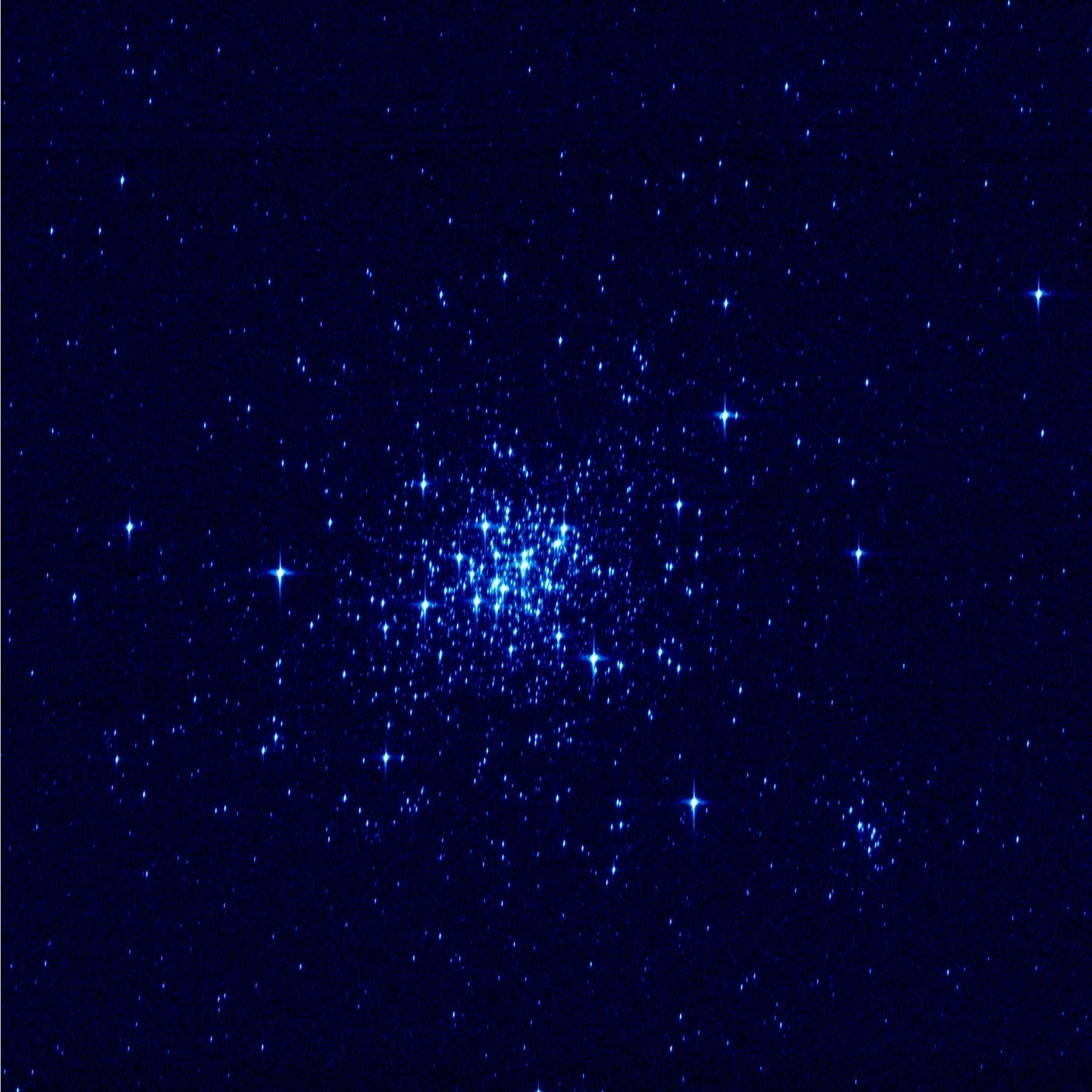 9.2.2014 GAIA, 1% of the test picture: LMC, NGC 1818 Credit: ESA/DPAC/ Airbus DS (Ikävä kyllä, GAIA -EI- lähetä ottamiaan