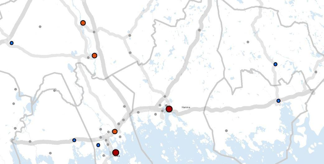 Kotkan-Haminan seutu sijaitsee hyvien liikenneyhteyksien varrella, pääkaupunkiseudun ja Pietarin metropolialueen läheisyydessä.