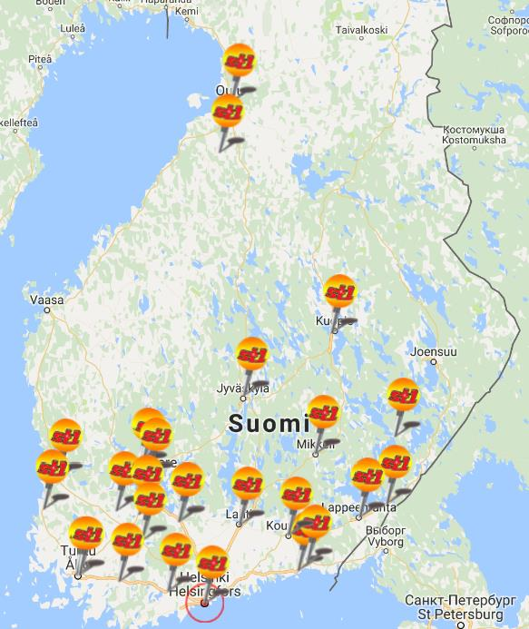 Jakeluverkosto 2016 St1 Lähienergia Oy on muodostanut: paikallisiin maalämpölaitoksiin perustuvan toimivan uusiutuvan energian myyntikonseptin valtakunnallisen myynti- ja asennusverkoston tegnologia-