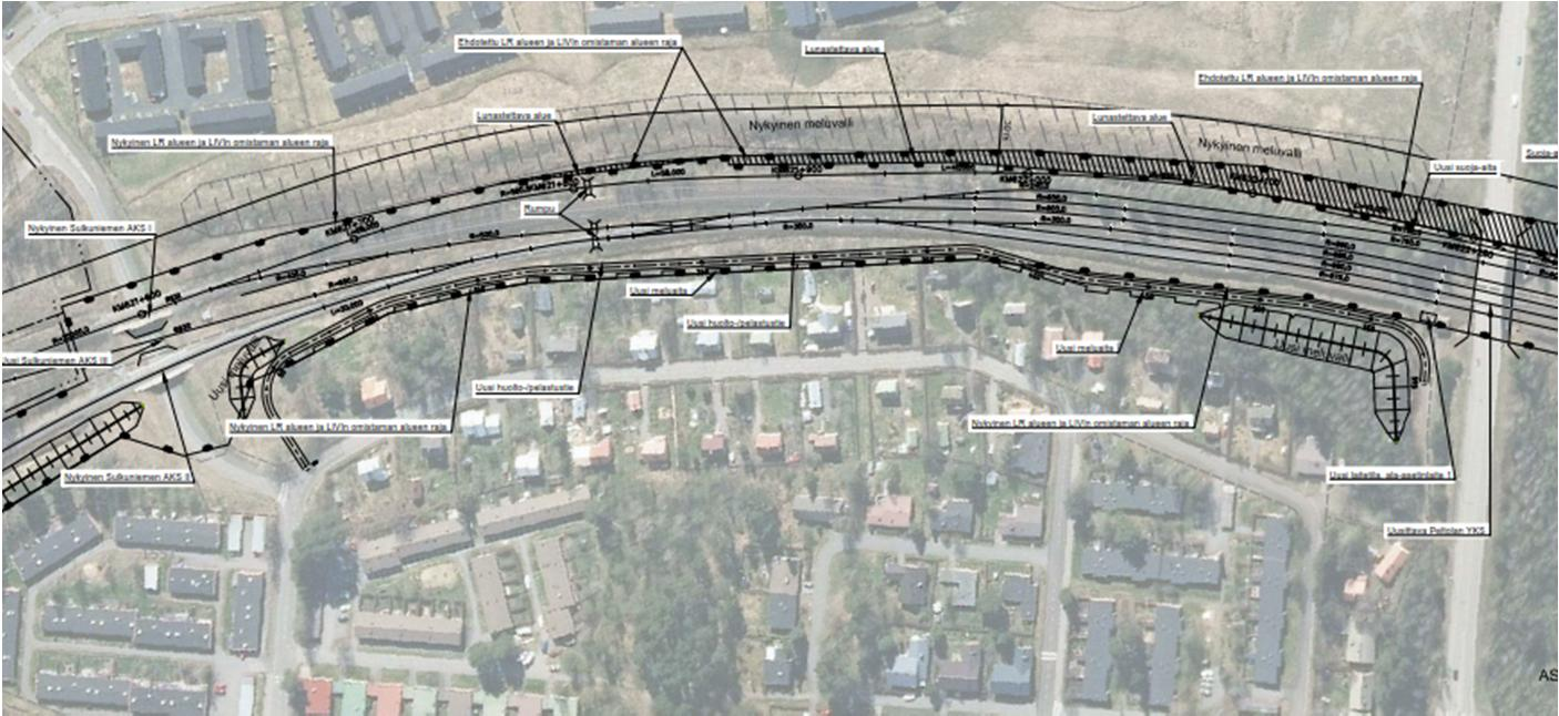 Ratasuunnitelman sisältö Tavararatapiha Ratapihan jatkaminen etelään päin noin 300 m ja Peltolan ylikulkusillan uusiminen. Puunkuormausalueen purkaminen Peltolassa.