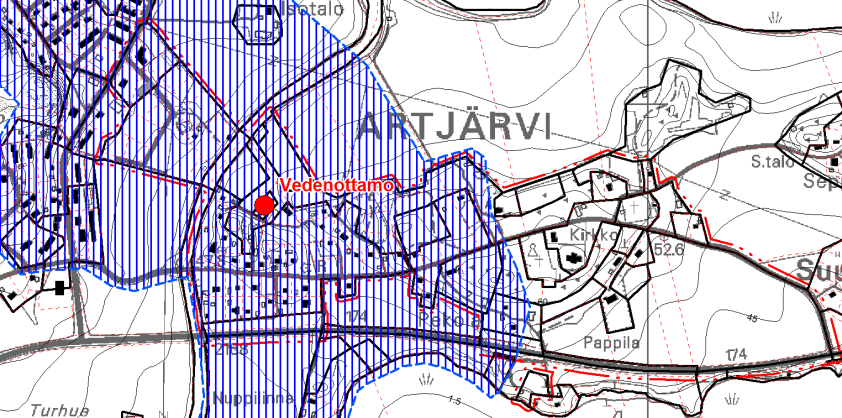2011) Kirkonmäen pohjavesialue on osa katkonaista luode-kaakko-suuntaista pitkittäisharjua. Harju on osittain savipeitteinen.
