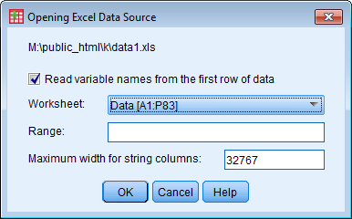 PASW 18 OPAS 3 1 AINEISTO 1.1 Excel tai teksti -muotoisen aineiston avaaminen Jos aineisto on jo olemassa Excel-muotoisena, niin voit avata sen: 1. Valitse File - Open - Data. 2.