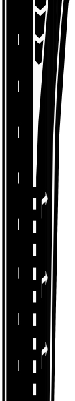 Liikenneviraston ohjeita 25/2015 39 Ajokaistanuolet TLA 40 Valkoisella ajokaistanuolella voidaan ryhmittymistä varten osoittaa, mihin suuntaan tai suuntiin asianomaista ajokaistaa käyttävä saa