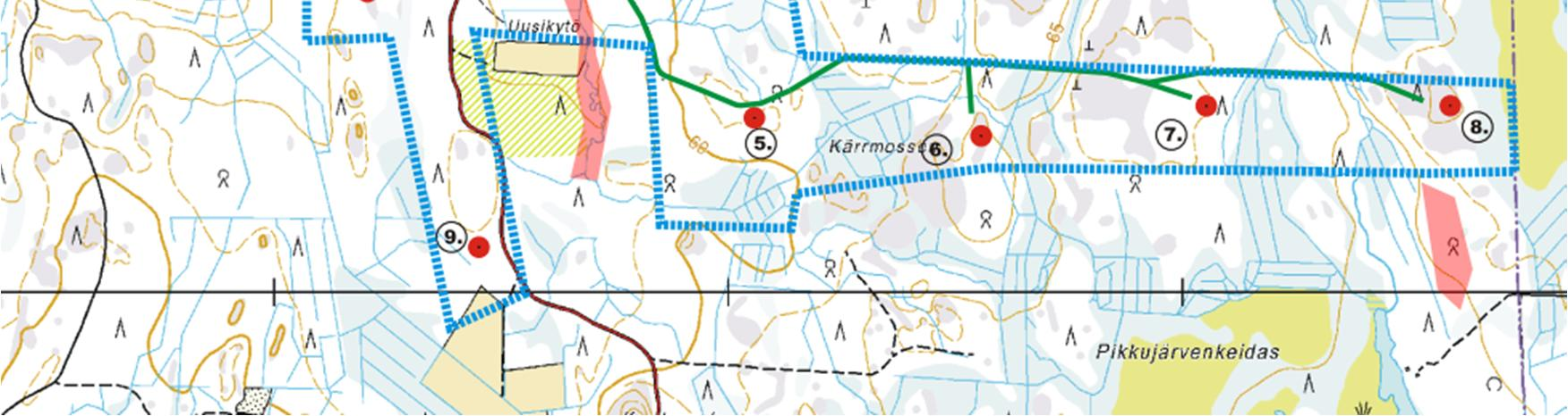 elinympäristöä. Selvitysalueella sijaitsevat varttuneemmat kuusikot kasvavat Töniluoman varrella Uttermossan peltojen ja Uusikytö nimisen pellon välillä.
