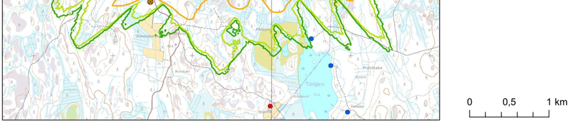 vilkkuvan varjostuksen esiintymisalue ja esiintymistiheys mallinnetaan WindPRO ohjelmalla. Mallinnuksessa laaditaan Worst Case (pahin tapaus) ja Real Case (todellinen tapaus) -laskelmat.