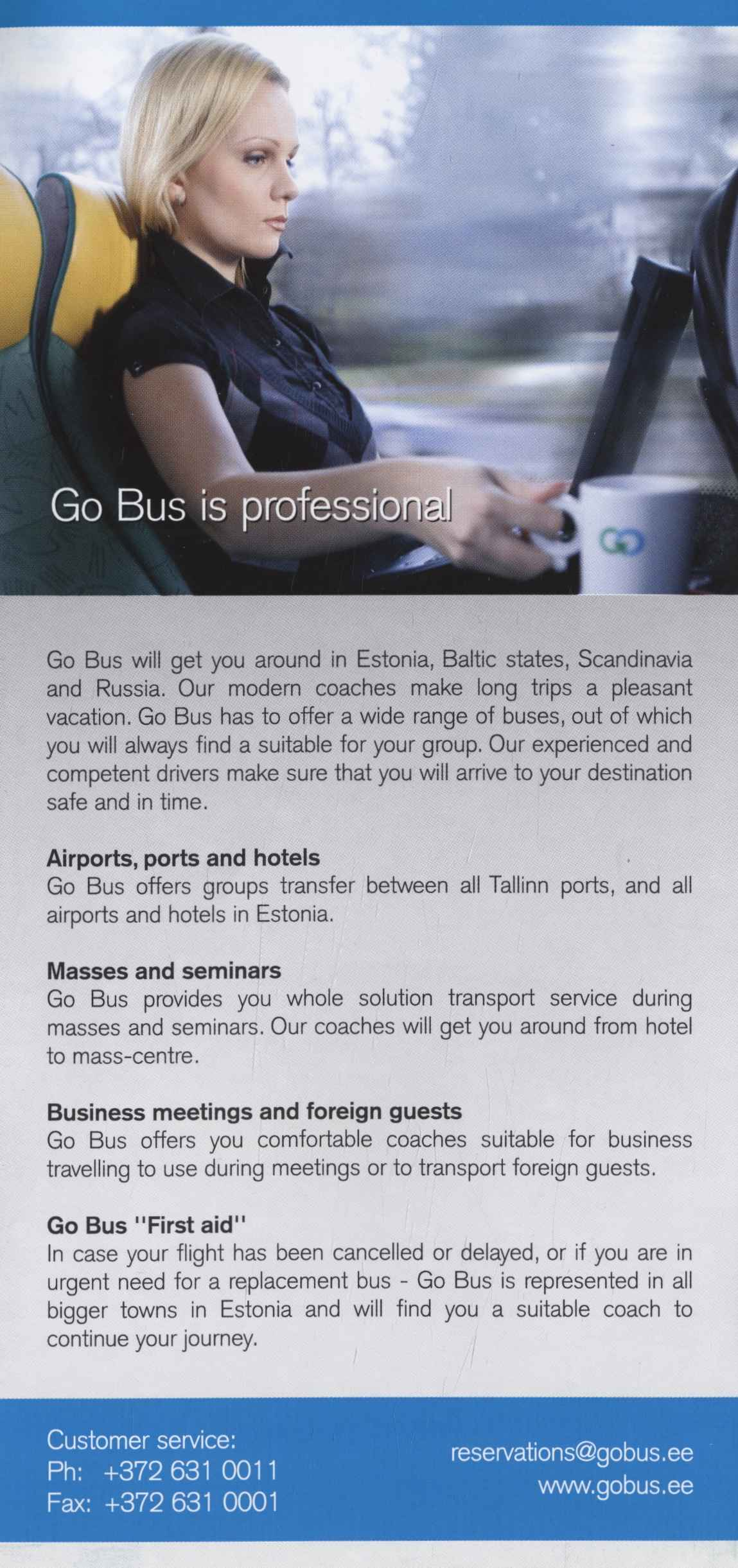 Go Bus wiil get you around in Estonia, Baltic states, Scandinavia and Russia. Our modern coaches make long trips a pleasant vacation.