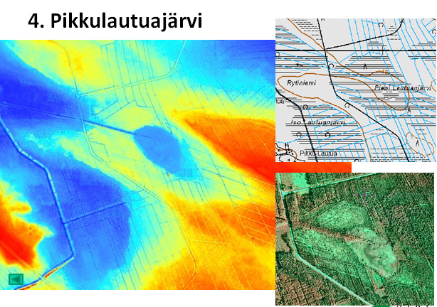 Kosteikoille soveltuvia paikkoja Ojien ja purojen