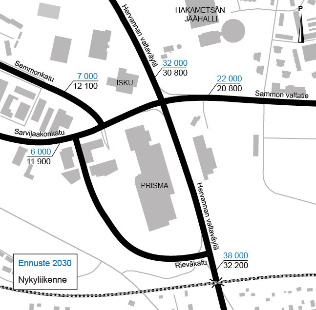 Kalevanrinteen katujen yleissuunnitelma A