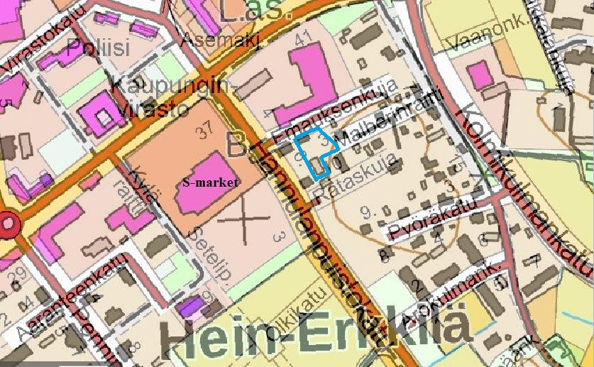 Kuva 1 - Muokattu ote Huittisten maasto- ja opaskartasta likimääräisellä suunnittelualuerajauksella. Miksi tämä asiakirja?