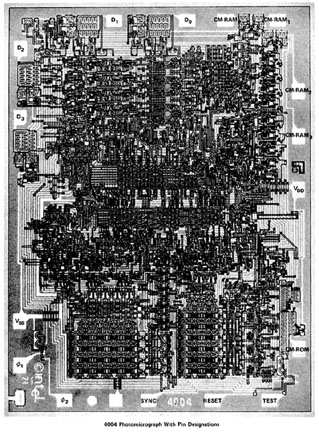 -- Luennon 7 loppu -- Intel 4004, 1971 Faggin, Hoff, Mazor