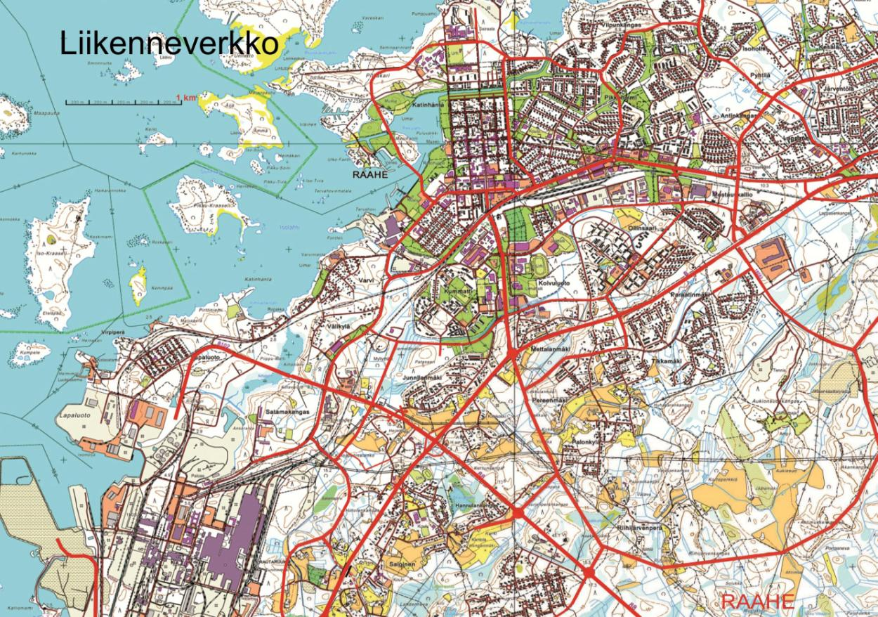 YLEISKAAVOITUS/ KAUPUNKISUUNNITTELU VT 8 VAASA OULU YHTEYSVÄLIN KEHITTÄMISSELVITYS TAAJAMA KOHTEET/ RAAHE Suunnittelutyön aloitusneuvottelu POPELYn, Pohjois-Pohjanmaan liiton ja Raahen kaupungin