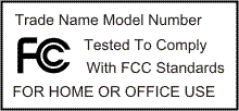 This equipment has been tested and found to comply with the limits for a Class B digital device, pursuant to Part 15 of the FCC Rules.
