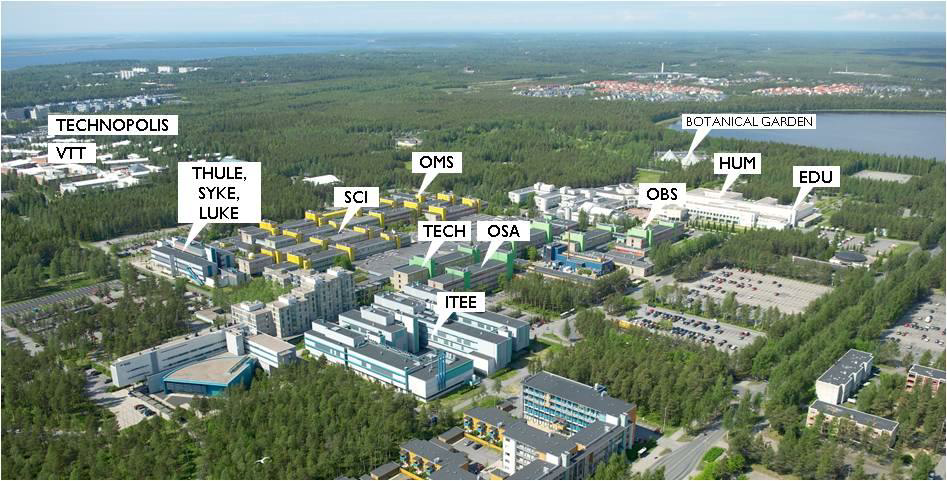 Linnanmaa Campus City of science and innovation 8 faculties under the same roof Infotech, Thule,