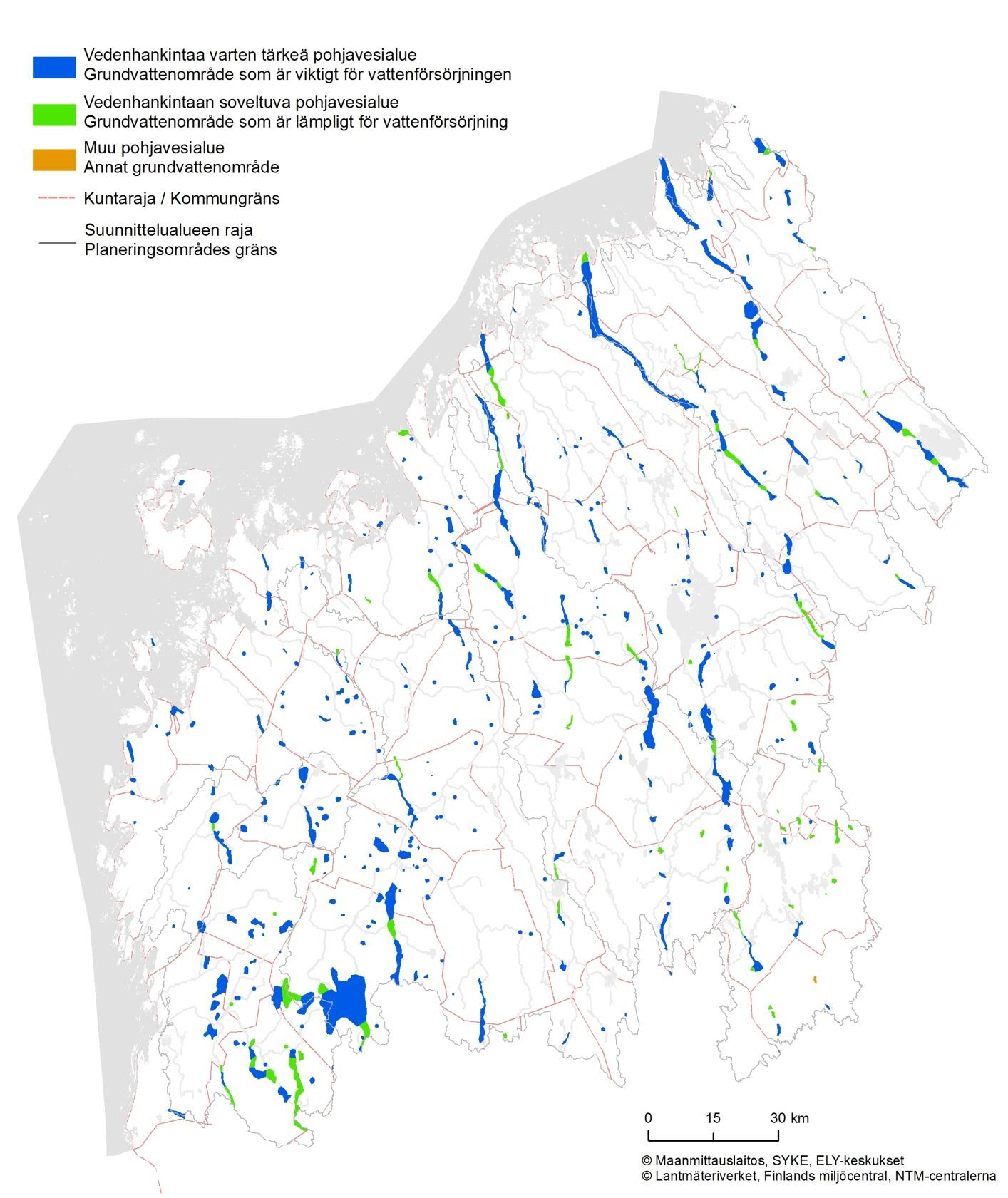 2.3 Pohjavedet Etelä-Pohjanmaan ELY-keskuksen pohjavesialueista on laadittu erillinen toimenpideohjelma.