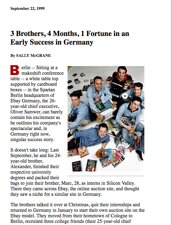 Rocket Internet Second