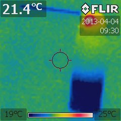 Vasemmassa kuvassa on huoneenlämpöinen aerosolipullo, jonka sisällä vallitsee tasapainotila. Oikeassa kuvassa aerosolipullon suu on ollut hetken avattuna ja sen sisältämä neste on päässyt kiehumaan.