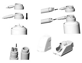 Päivittäinen voitelu W&H Service Oil F1, MD-400:lla > Noudata sprayöljypullon ja pakkauksen ohjeita. tai W&H Assistinalla > Katso Assistinan käyttöohjeesta.