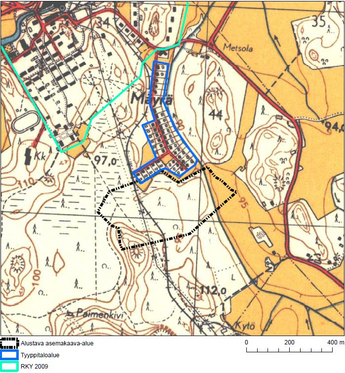 7 Arvkkaat kulttuuriympäristön alueet sekä khteet kaava-alueella ja sen ympäristössä. Vuden 1951 peruskartta 2.4 Rakennettu ympäristö 2.4.1 Väestön rakenne ja kehitys Janakkalan kunnan asukasmäärä li 16 909 vunna 2014.