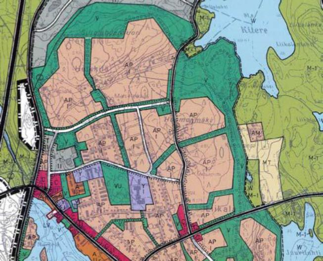 FCG SUUNNITTELU JA TEKNIIKKA OY Kavaselostus, ehdotus 5 (12) Mikkelin kaupunki 22.9.2015 Ristiina ESE Koulukeskus asemakaava muutos Kuva 5: Ote kirkonkylän yleiskaavasta.