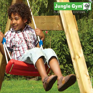 KEINUISTUIMET Jungle Gym "Swing" Kestävä yleisistuin keinuun. Toimitukseen sisältyy köysilukko, mutta ei köyttä eikä koukkuja.