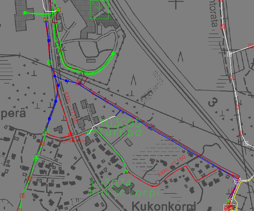 73 (85) Kuvio 41. Kiilto 4 lähdön kaapelointisuunnitelma. Kuvio 41 esittää karkean Kiilto 4 -lähdön kaapelointisuunnitelman.