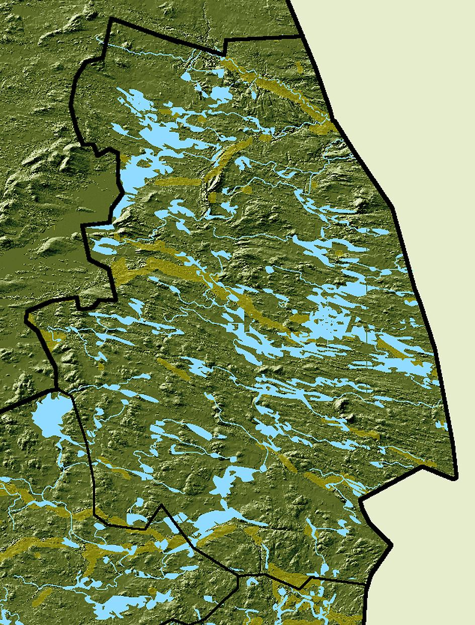 7 4. INVENTOINTIALUEEN MAISEMA, GEOLOGIA JA LUONTO Kuusamo on Pohjois-Pohjanmaan ja sen koillisosan Koillismaan - itäisin kunta.