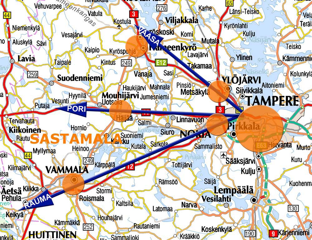 2 Sastamalan kaupunki Sastamalan kaupunki perustettiin 1.1.2009 Vammalan, Äetsän ja Mouhijärven kuntaliitoksen myötä.