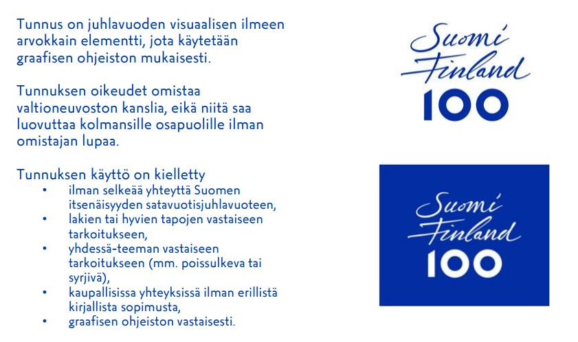 LOGOT JA NIIDEN KÄYTTÖ Martat & Suomi100: