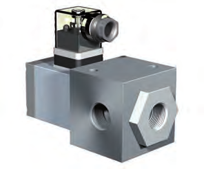 series DRV lterl vlves 3/2wy vlve direct ctuted pressure rnge DN 12 25 PN 0 2 r threded function NC vlve normlly closed C specifictions function pressure lnced, with spring return, switching overlp